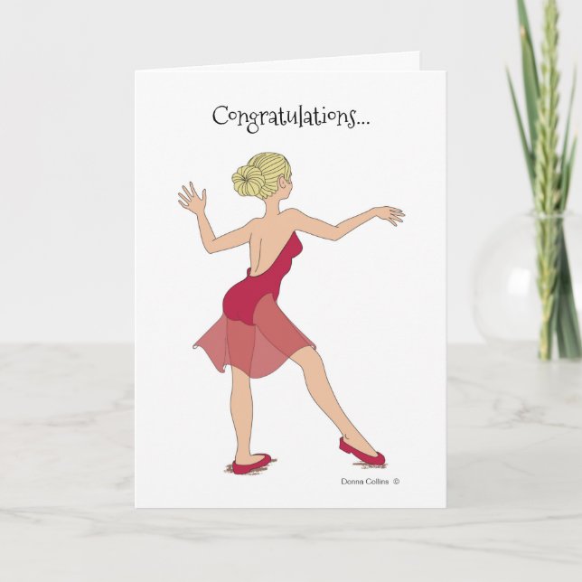 Congratulation Girl Dancing Card (Front)