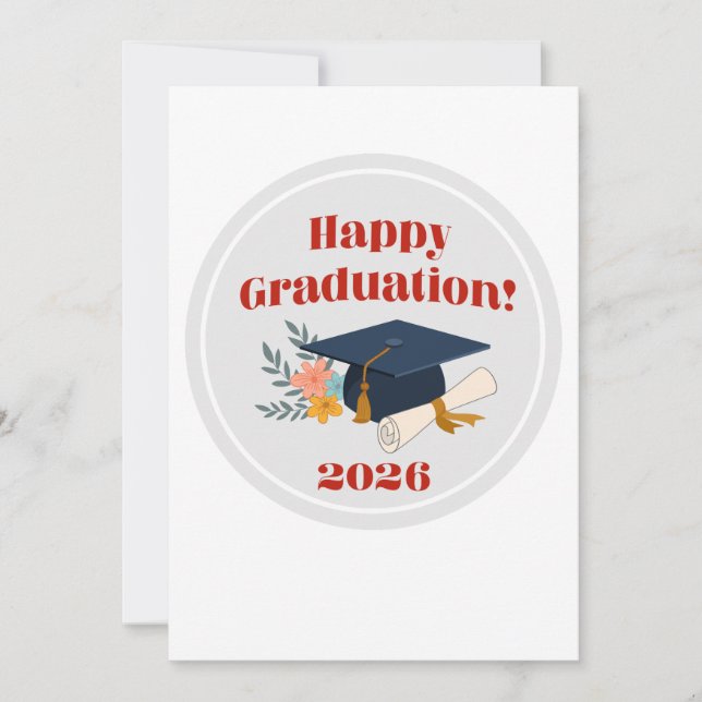 Congratulation Graduate 2026! greeting card (Front)