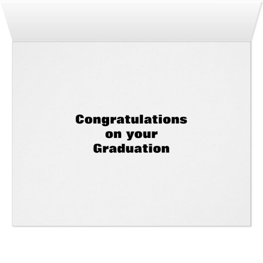 Congratulation Graduate Black and Pink (Inside Horizontal (Bottom))