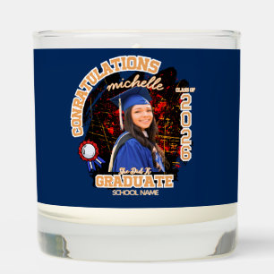 Congratulation Graduate Personalized Photo Gift Scented Candle