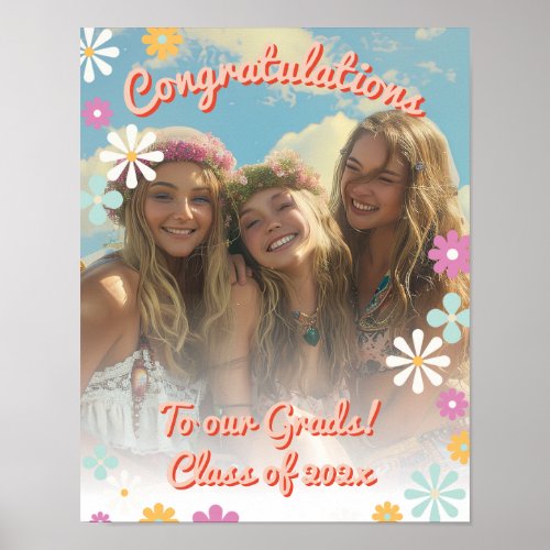 Congratulation Graduation Group Photo Sign Poster