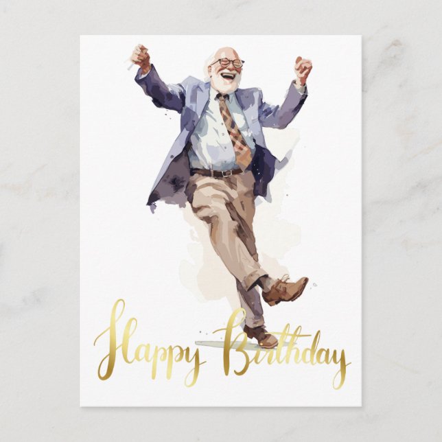 Congratulation Happy grandfather Personalized Postcard (Front)