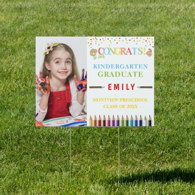 Congratulation kinder graduate photography sign (Insitu)