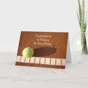 Congratulation on Tennis Match Win Card