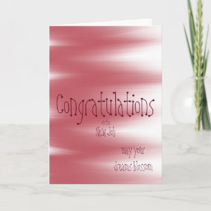 Congratulation on the new job dreams blossom card