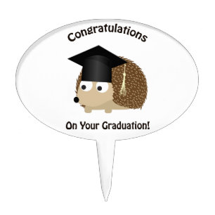 Congratulation on Your Graduation Hedgehog Cake Topper