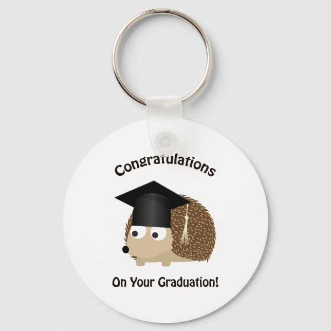 Congratulation on Your Graduation Hedgehog Keychain (Front)