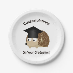 Congratulation on Your Graduation Hedgehog Paper Plates