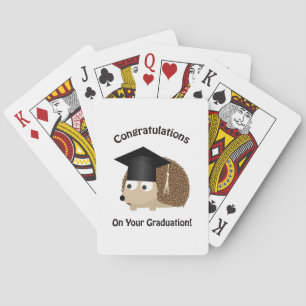 Congratulation on Your Graduation Hedgehog Poker Cards