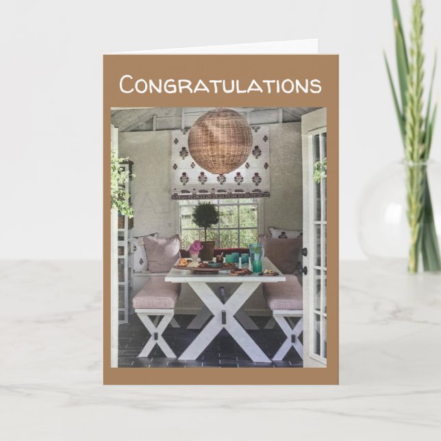 **CONGRATULATION ON YOUR NEW HOME" CARD (Front)