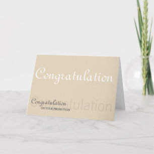 Congratulation on Your Promotion Typography Card