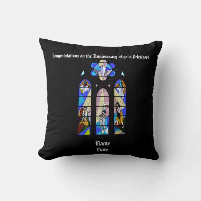 Congratulation Priest Anniversary Ordination Gift Throw Pillow (Front)