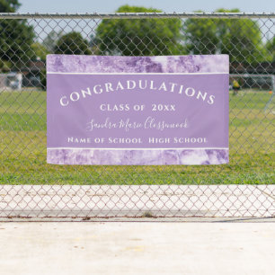 Congratulation Purple Amethyst Crystal Graduation Banner