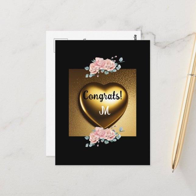 congratulation sweet graduation message postcard (Front/Back In Situ)