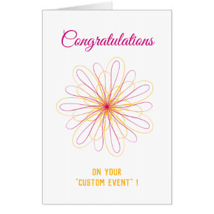 Congratulation with Custom Event Big greetings Card