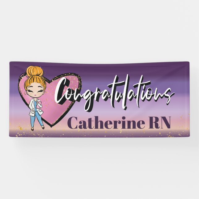 Congratulationis Nursing School Nurse Banner (Horizontal)