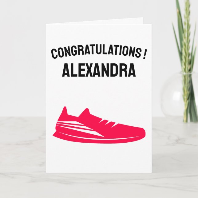 Congratulations 1st Marathon First Marathoner Card (Front)