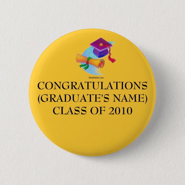 CONGRATULATIONS(2014 Graduation Pin) Pinback Button (Front)