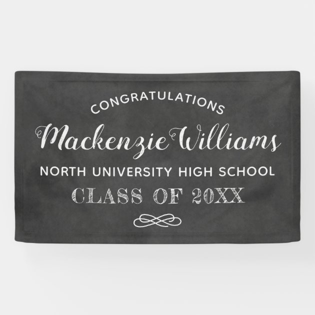 Congratulations 2018 Graduate | Chalkboard Party Banner