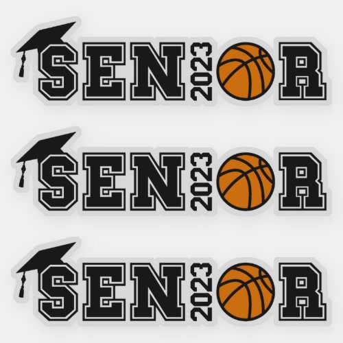 Congratulations 2023 senior basketball graduation sticker