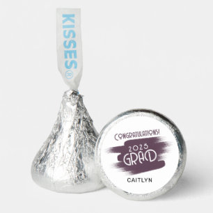 Congratulations 2025 Grad Purple Brushstrokes Hershey®'s Kisses®