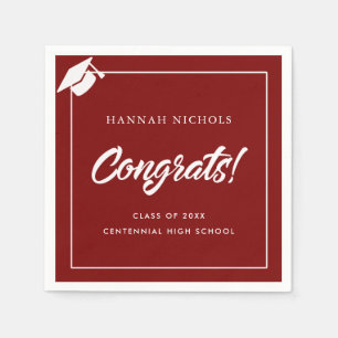 Congratulations 2025 Graduate Graduation Paper  Napkins