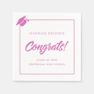 Congratulations 2025 Graduate Graduation Paper Napkins