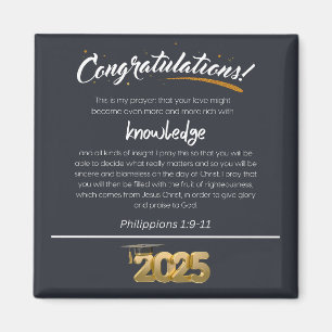 Congratulations 2025 Philippians 1:9-11 Christian Magnet