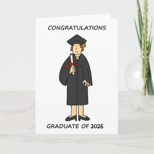 Congratulations 2026 Female Graduation  Card (Front)