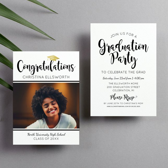Congratulations 2026 Gold Graduation Photo Invitation (Creator Uploaded)