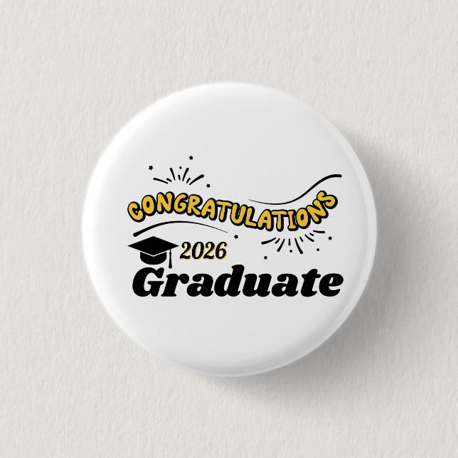 Congratulations 2026 Graduate Button (Front)