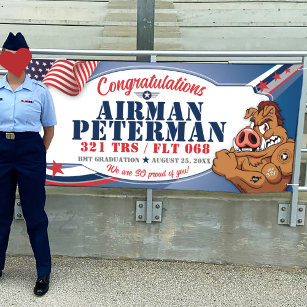 Congratulations 321 Warthogs Air Force Graduation Banner