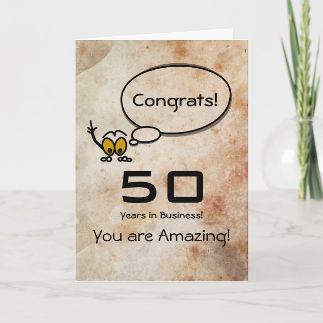 Congratulations 50 years in Business Card (Front)