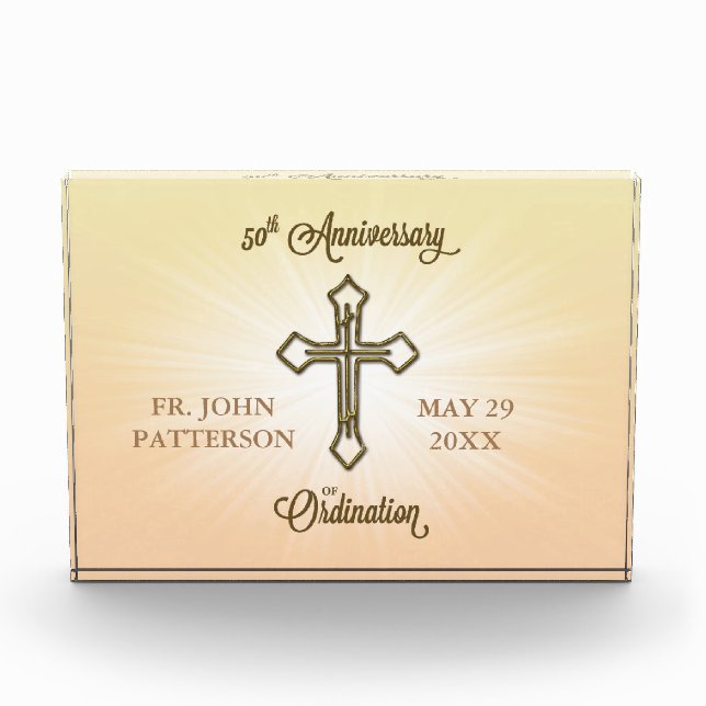 Congratulations 50th Ordination Anniversary Award (Front)