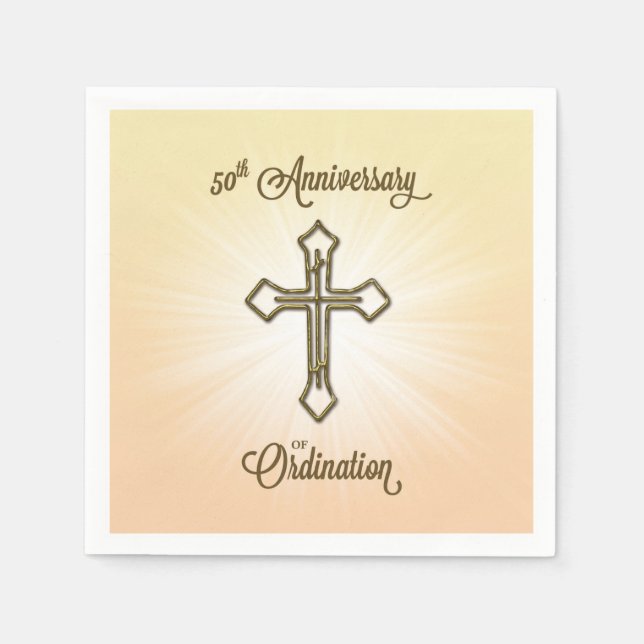 Congratulations 50th Ordination Anniversary Napkins (Front)