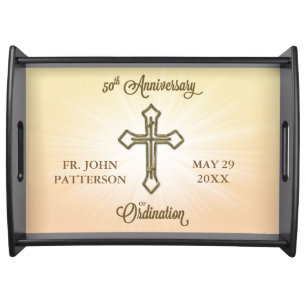 Congratulations 50th Ordination Anniversary Serving Tray