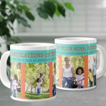 Congratulations 60th Birthday 4 Photo Giant Coffee Mug