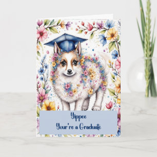 Congratulations 8th Grade Graduate with Dog Card
