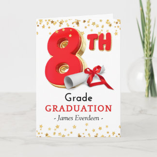 Congratulations 8th Grade Graduation Balloon Card