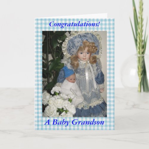 Congratulations a baby grandson card