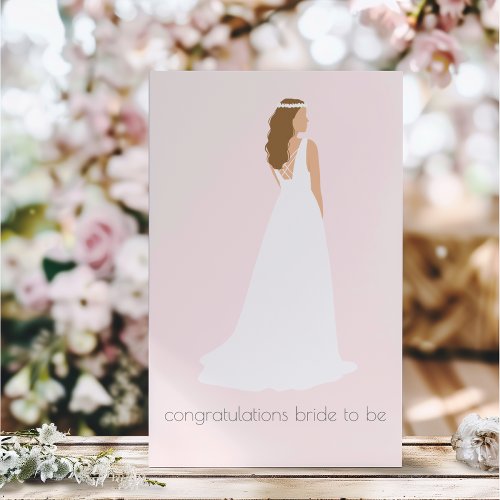 Congratulations Abstract Bride Wedding Dress Card