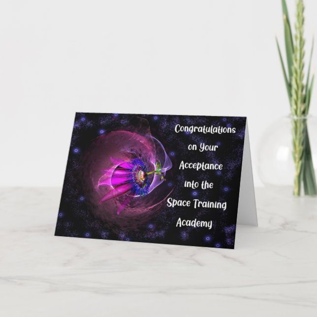 Congratulations Acceptance into Space Academy Card (Front)