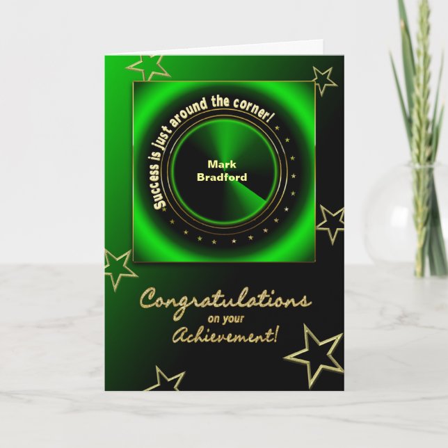 CONGRATULATIONS/ACHIEVEMENT - ABSTRACT CARD (Front)
