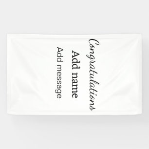 Congratulations add name message simple graduate  banner