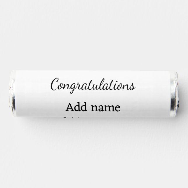 Congratulations add name message simple graduate  breath savers® mints (Front)