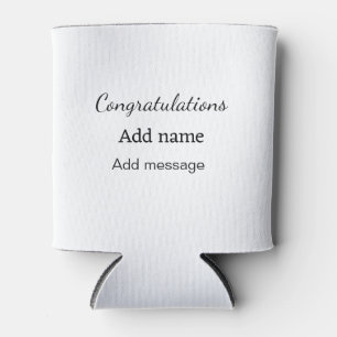Congratulations add name message simple graduate  can cooler