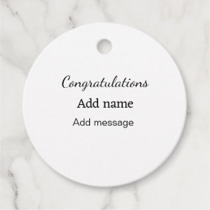Congratulations add name message simple graduate favor tags