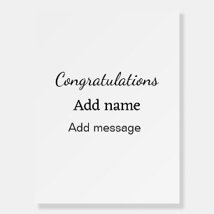 Congratulations add name message simple graduate foam board
