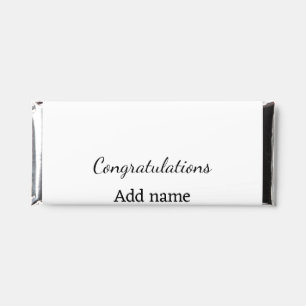 Congratulations add name message simple graduate  hershey bar favors