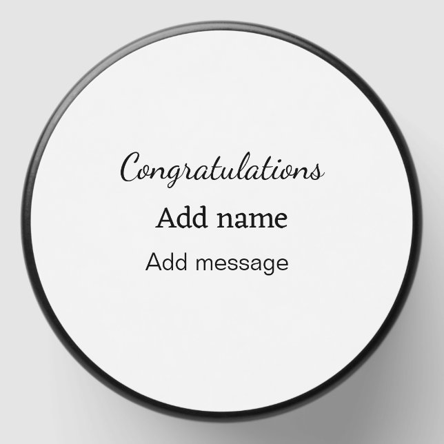 Congratulations add name message simple graduate  mini candle favors (Front)